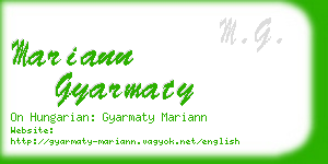 mariann gyarmaty business card